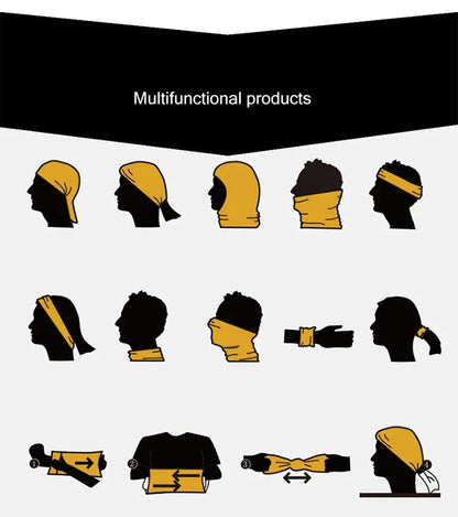 1 PCS Cycling Face Mask Breathable Headscarf Bandana Scarf Neck Multifunctional UV Protection Outdoor Fishing Hiking Head Band