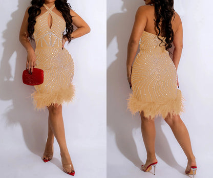 Sparkly Diamonds Elegant Dress Women For Wedding Party Cocktail Prom Dress Rhinestone Sheer Mesh Sexy Formal Evening Dresses