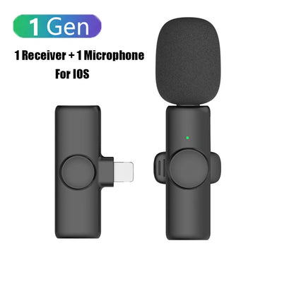 Professional Wireless Lavalier Microphone for iPhone iPad Laptop Android Live Gaming Video Recording Interview Business Mic