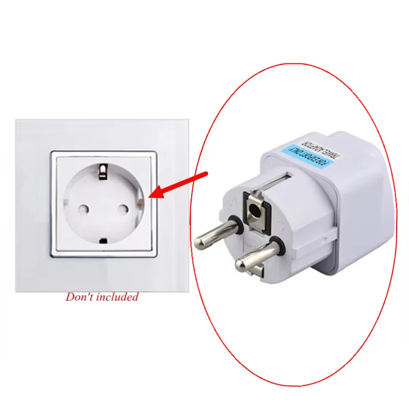 1PC Universal US UK AU To EU Plug USA To Euro Europe Travel Wall AC Power Charger Outlet Adapter Converter 2 Round Pin Socket