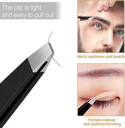 Ouriner Eyebrow Tweezer Colorful Hair Beauty Fine Hairs Puller Stainless Steel Slanted Eye Brow Clips Removal Makeup Tools