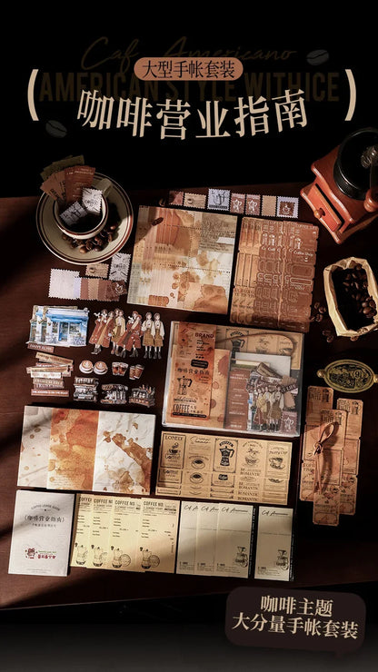 125piece Coffee Business Guide Writing Notebooks Coffee Handbook Decoration Notebooks Handbook School Large Portion