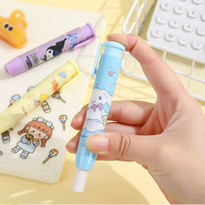 Creative Press Eraser Anime Kuromi Melody Cinnamoroll Cartoon Kawaii Stationery Gift Office School Supplies