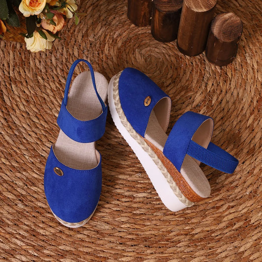 Women's Shoes 2024 Brand Closed Toe Women's Sandals Hot Sale Casual Sandals Women Round Toe Slip on Wedges Platform Shoes Ladies