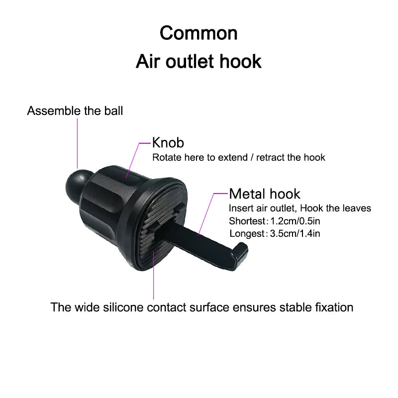 Car Phone Holder Bracket Accessories Interior Air Outlet Vent Base Gadget Universal Auto Cellphone Support Accessories