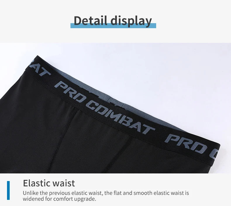 Tights Mens Spring Autumn Winter Basketball Training Elastic Fitness Base Pants Fast Dry Running Compression Long PantsIce Silk