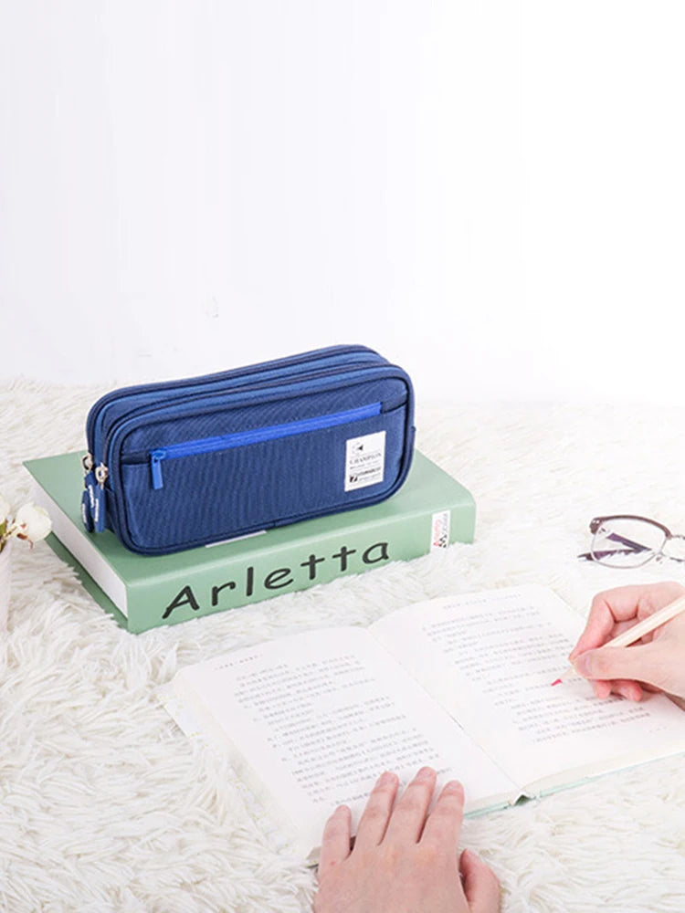 1PC Large Capacity Pencil Case Stationery Cute Boys Girls Gift Bag Pen Box Pencil Cases Storage Student School Office Supplies