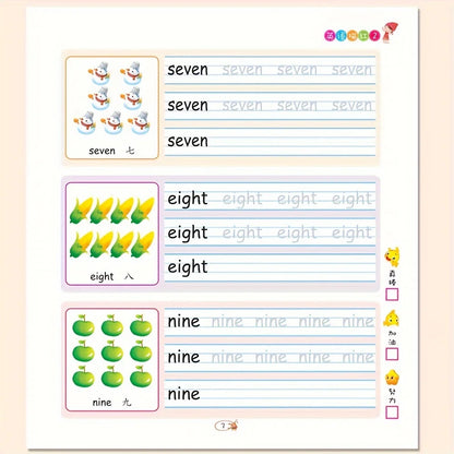2 Books/set English Tracing Books - ABC Writing Practice Workbooks - Handwriting Exercises - Learn to Write Alphabet