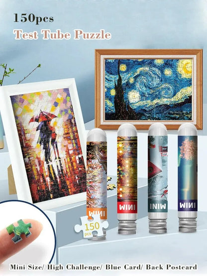 150pcs Test Tube Jigsaw Puzzle World Famous Painting Van Gogh The Starry Night Christmas Gift