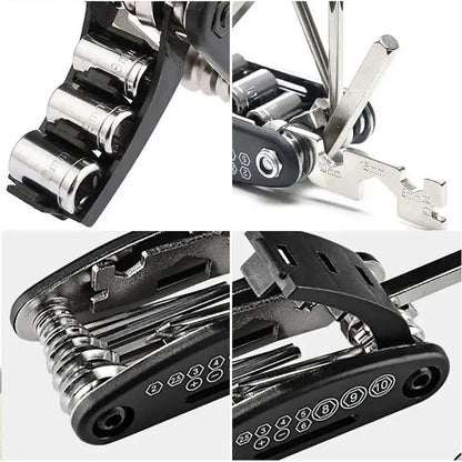 16 in 1 Mountain Bike Portable Socket Multipurpose Wrench Bicycle Multi Tool Screwdriver Motorcycle Bicycle Repair Tools
