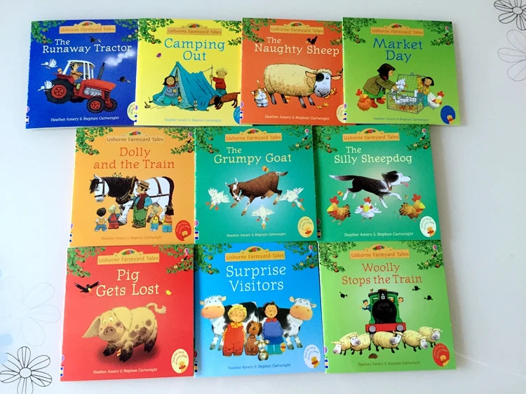 20Books/set 15X15Cm Kids Usborne Picture Books for Children Baby Famous Story English Child Book Educativo Infantil