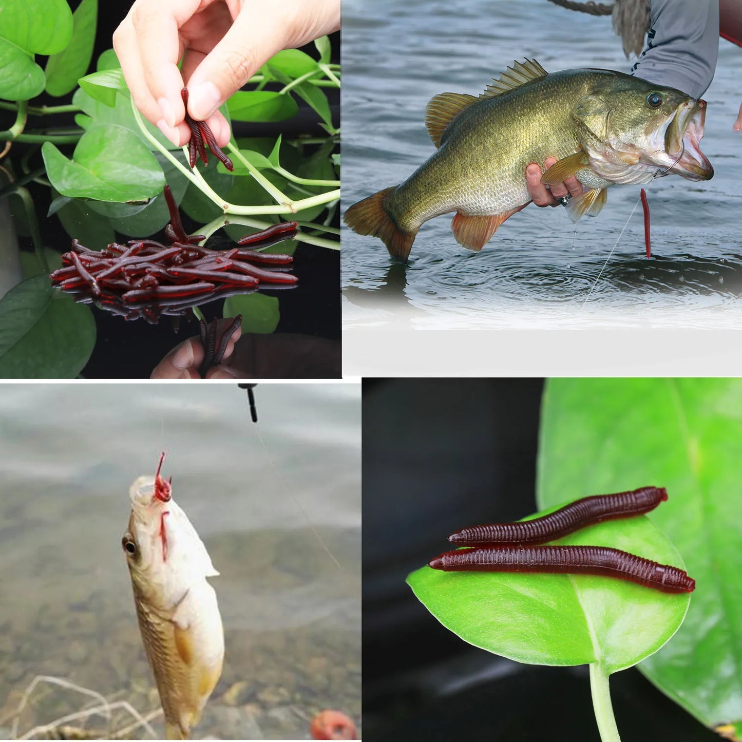 Sougayilang 50-200 قطعة طُعم صيد ناعم محاكاة دودة 4 سم 0.3 جرام طُعم اصطناعي واقعي برائحة السمك طُعم صيد سمك القاروص