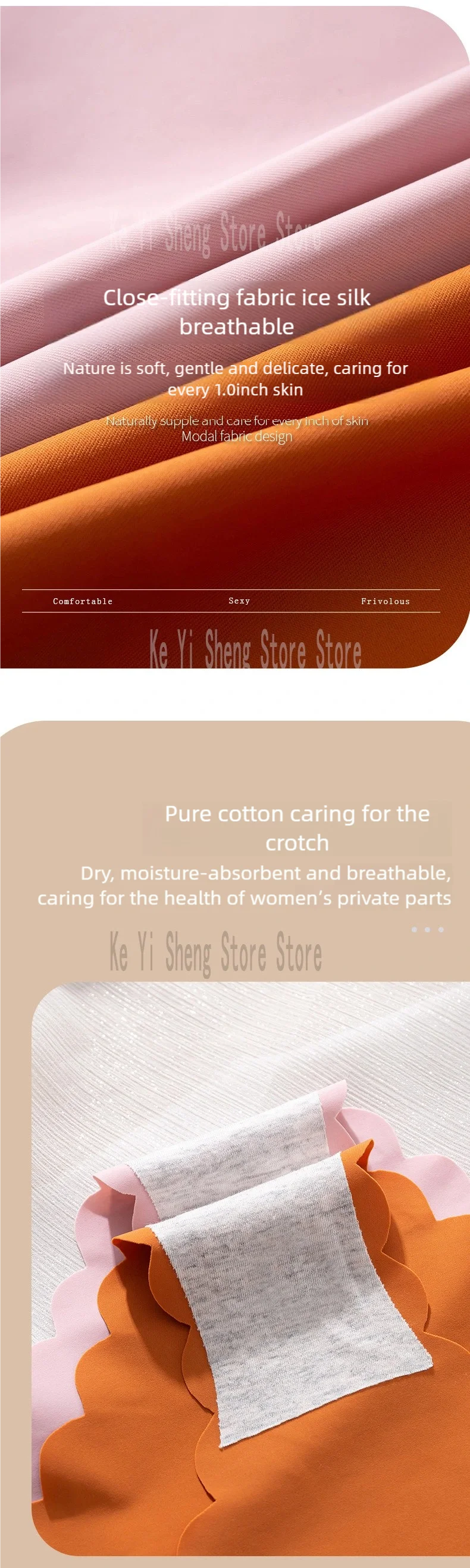 4 pieces of seamless underwear for women, breathable, simple, thin, close-fitting, invisible wavy triangle pants for women