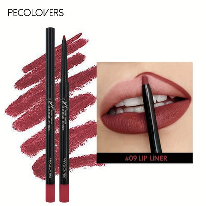 1PC Nude Brown Lip Liner Pencil 12 Color Red Contour Tint Labial Makeup Waterproof Matte Lipstick Pen Lip Contouring Cosmetic