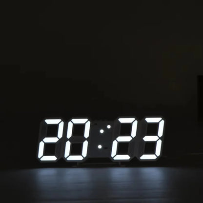 Wall Clock Digital Alarm Modern Kitchen Electronic Smart 3D USB Power Supply LED Time Date Temperature Display Desktop Bedroom