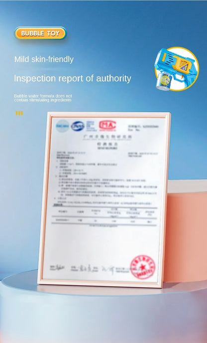 Children Bubble Gun Toy Astronaut Fully Automatic Bubble Machine Bubbles Gun Outdoor Game Fantasy Toy for Boys Girls Gifts