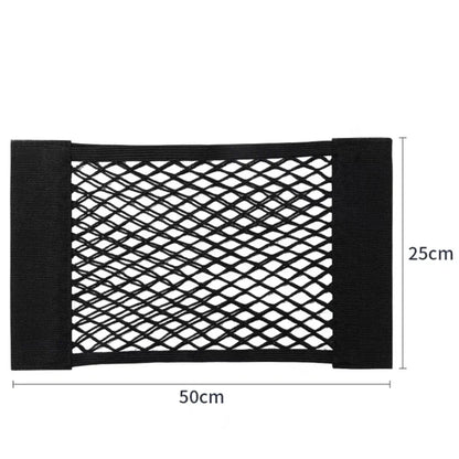 Car Storage Net Stretchable Mesh Pocket Net Magic Elastic Sticker Universal Rear Mesh Trunk Seat Bag Pocket Cage Auto Organizer