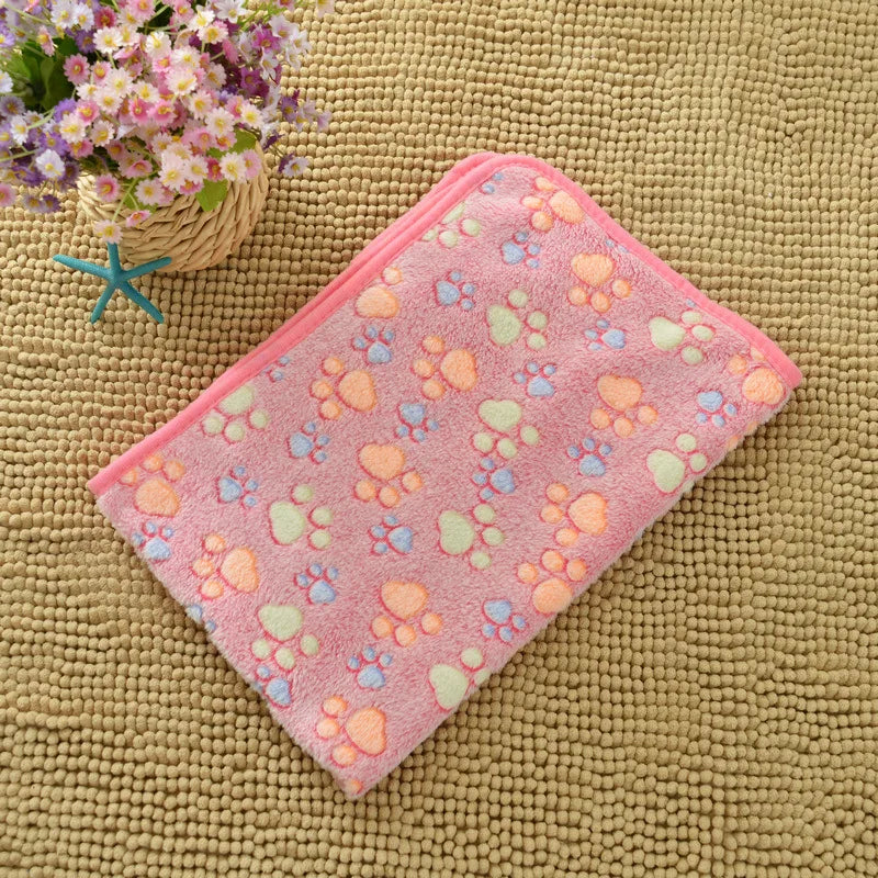 Pet Bed Mat Cute Warm Cover Towel Handcrafted Cat Dog Fleece Soft Blanket for Small Medium Large dogs Puppy Pet Supplies ﻿