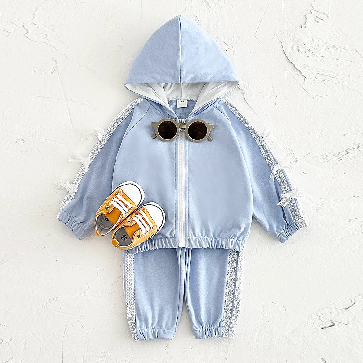 Kids Baby Girl Clothes Hoodie Outerwear Toddler Sets Lace Skirt Sweatshirt Top+Pants Long Sleeve Kids Girl Clothing Spring Autum