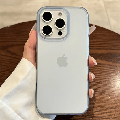 Soft Matte Candy Transparent Phone Case For iPhone 16 15 14 Pro Max Plus 13 12 11 XR XS XsMax 8 Shockproof Silicone Bumper Cover