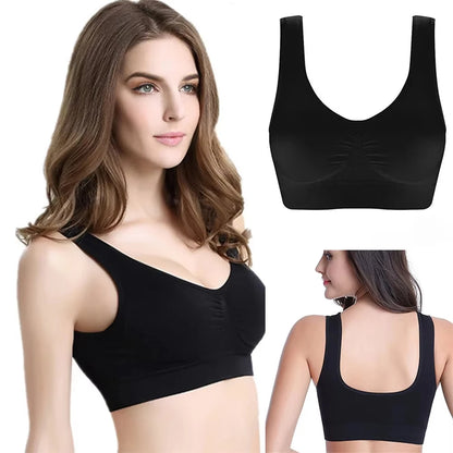 Women's Seamless Bra, Suspender, Tank Short Top, Solid Color, Sports Gym, Running, Fitness, Yoga