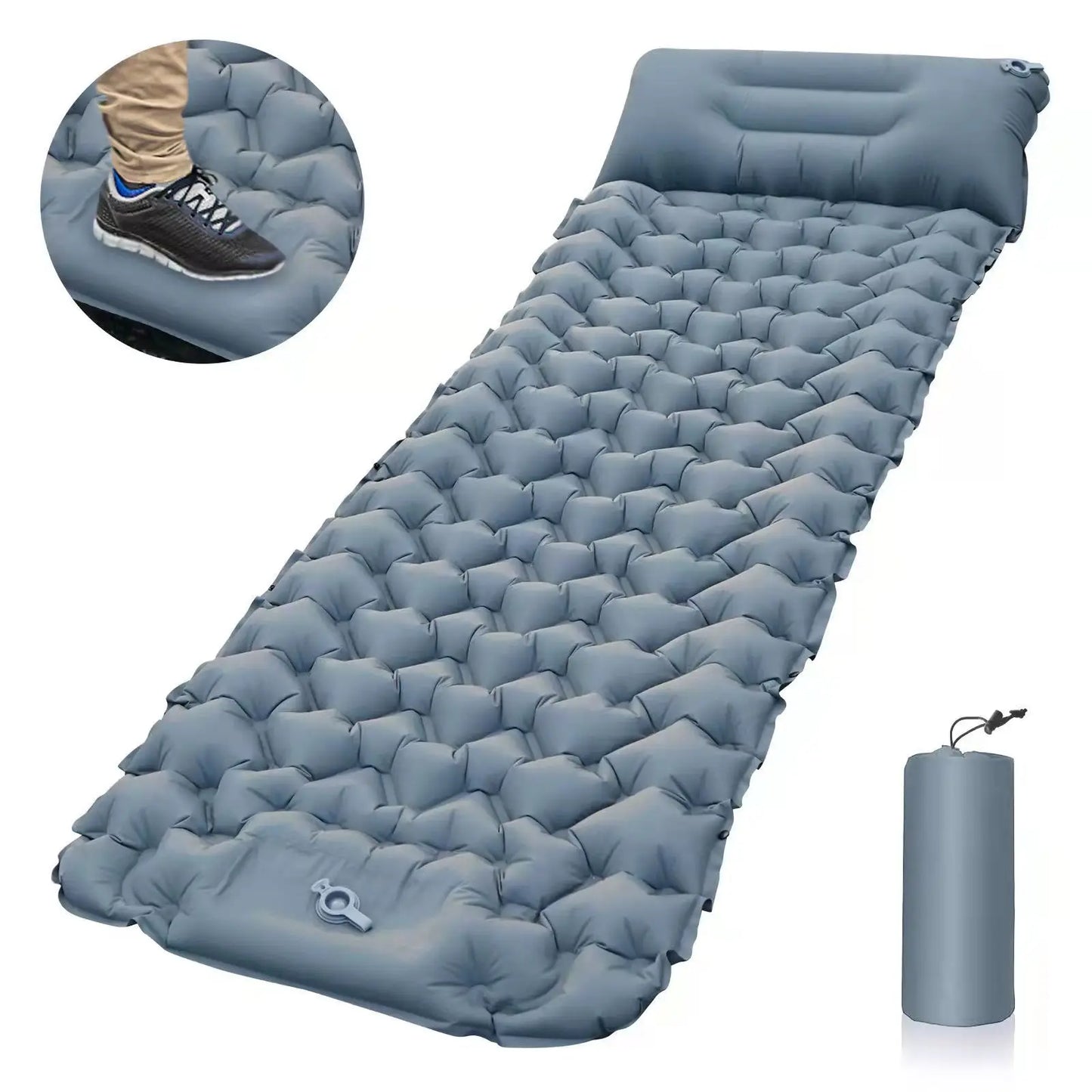Camping sleeping mats Portable inflatable mattresses Outdoor inflatable mattresses Thickened camping Foot-operated inflatable