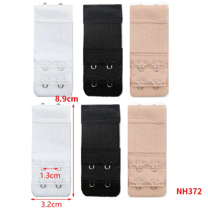 3/4/6/8pcs Bra Extender for Women's Elastic Bra Extension Strap Hook Clip Expander Adjustable Belt Buckle Intimates Accessories
