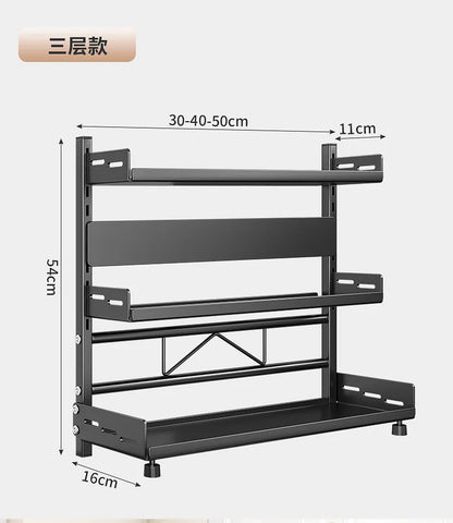 Kitchen seasoning rack, countertop knife holder, multi-functional seasoning, kitchen utensils, multi-layer storage rack
