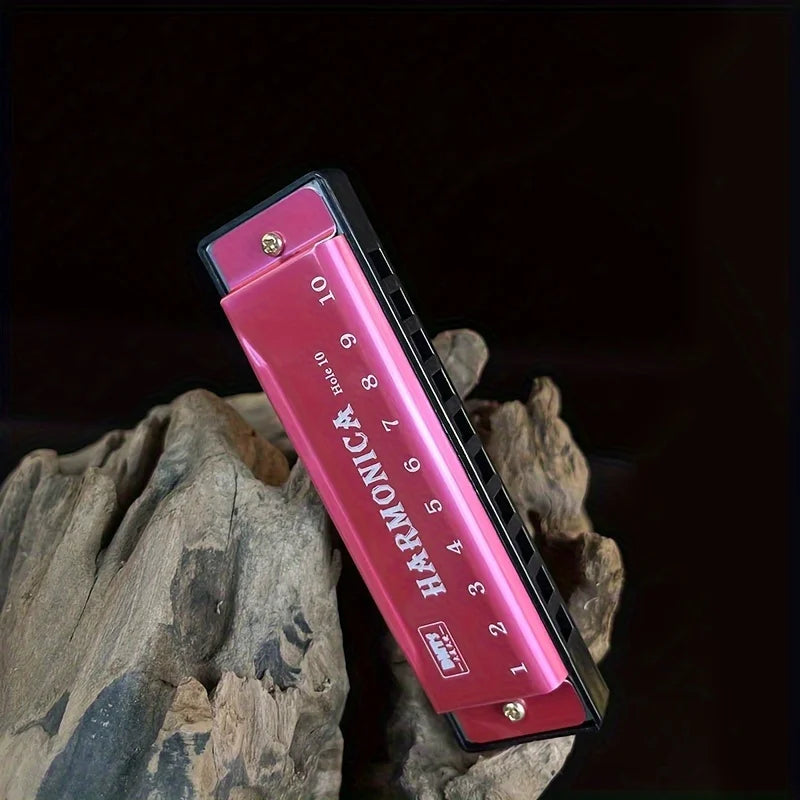 Harmonica Key of C 10 Hole Chromatic Harmonica C with Case for Beginner Gift with Case