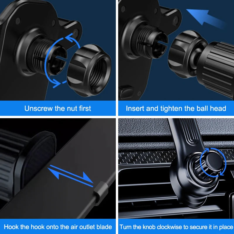 Car Phone Holder Bracket Accessories Interior Air Outlet Vent Base Gadget Universal Auto Cellphone Support Accessories