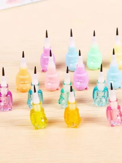 2-Pack Adorable Bear Mechanical Pencils - No-Sharpening Design for School, Office & Gift Giving