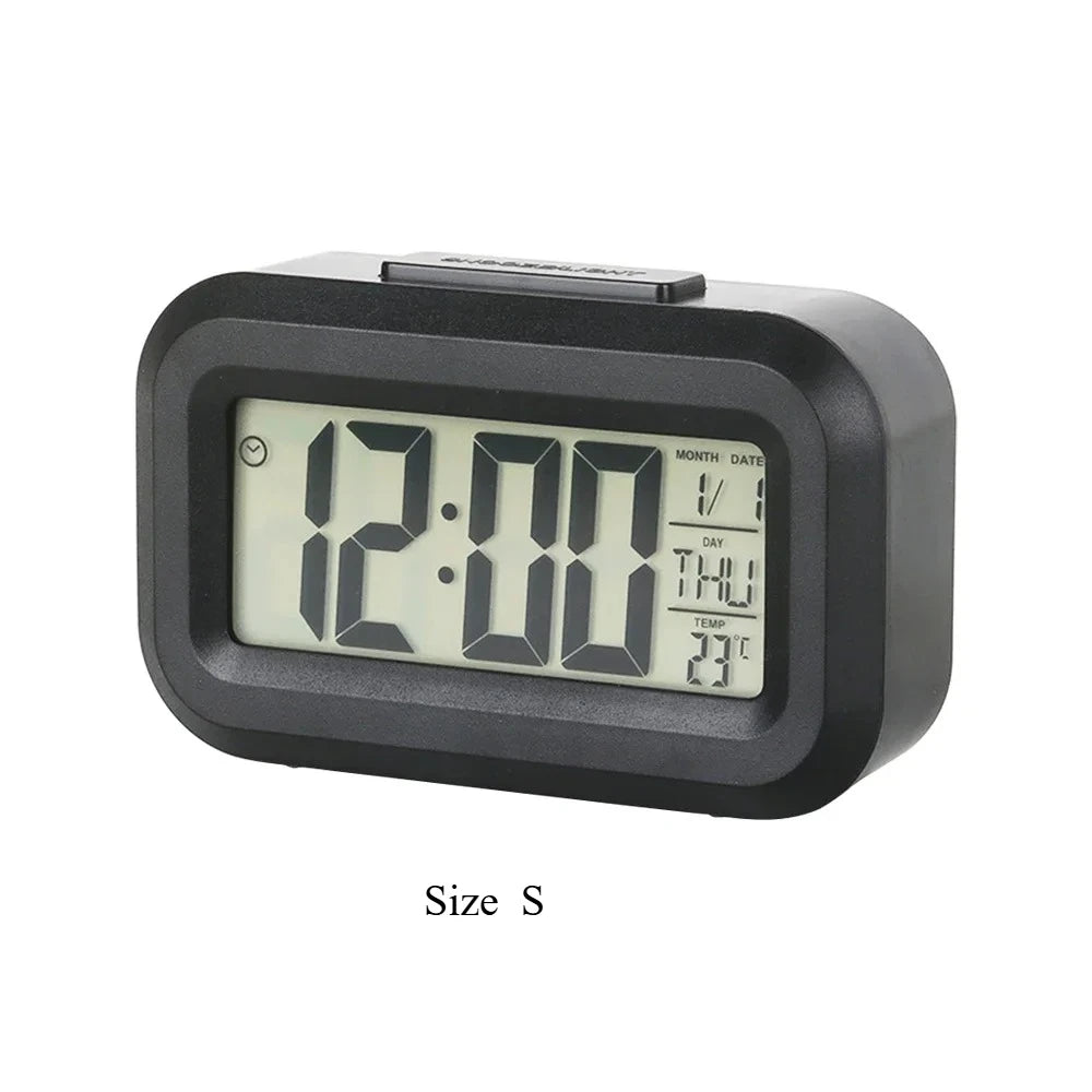 Small/Larger LED Digital Alarm Clock Backlight Snooze Mute Calendar Desktop Electronic Backlight Table Desktop Clocks