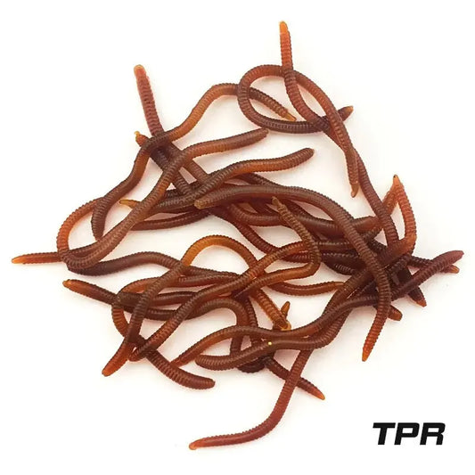 BURLE Lifelike Fishy Smell Red Soft Lures Simulation Earthworm Red Worms Artificial Fishing Lures