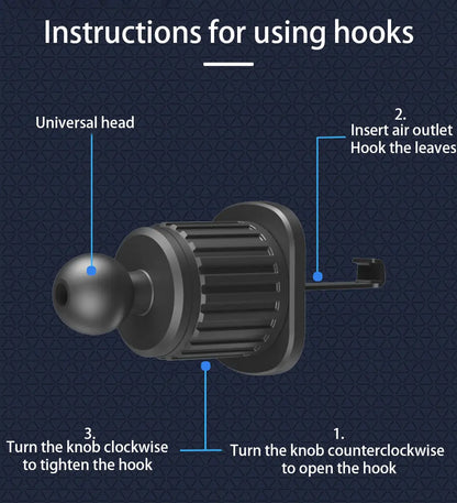 SEAMETAL Car Phone Holder Bracket Accessories Interior Air Outlet Vent Base Gadget Universal Auto Cellphone Support Accessories