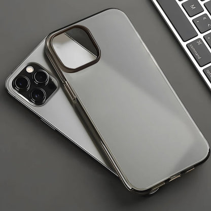 Translucent Clear Phone Case For iPhone 17 Air 16 Pro Max 15 14 16 Plus 13 12 Mini 11 Matte Black Soft TPU Shockproof Back Cover