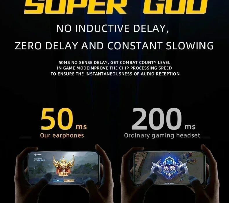 X15Pro Gaming Earbuds Wireless Bluetooth Earphones With Mic Bass Audio Sound Positioning 9D Stereo Music HiFi Headset For Gamer