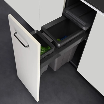 Kitchen Cabinet Embedded Trash Can Large Capacity Hidden Trash Can Classified Garbage Bin with Lid Kitchens Food Waste Disposal