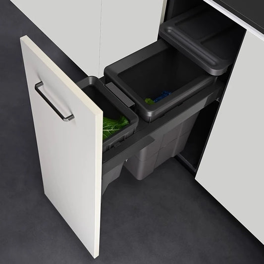 Kitchen Cabinet Embedded Trash Can Large Capacity Hidden Trash Can Classified Garbage Bin with Lid Kitchens Food Waste Disposal