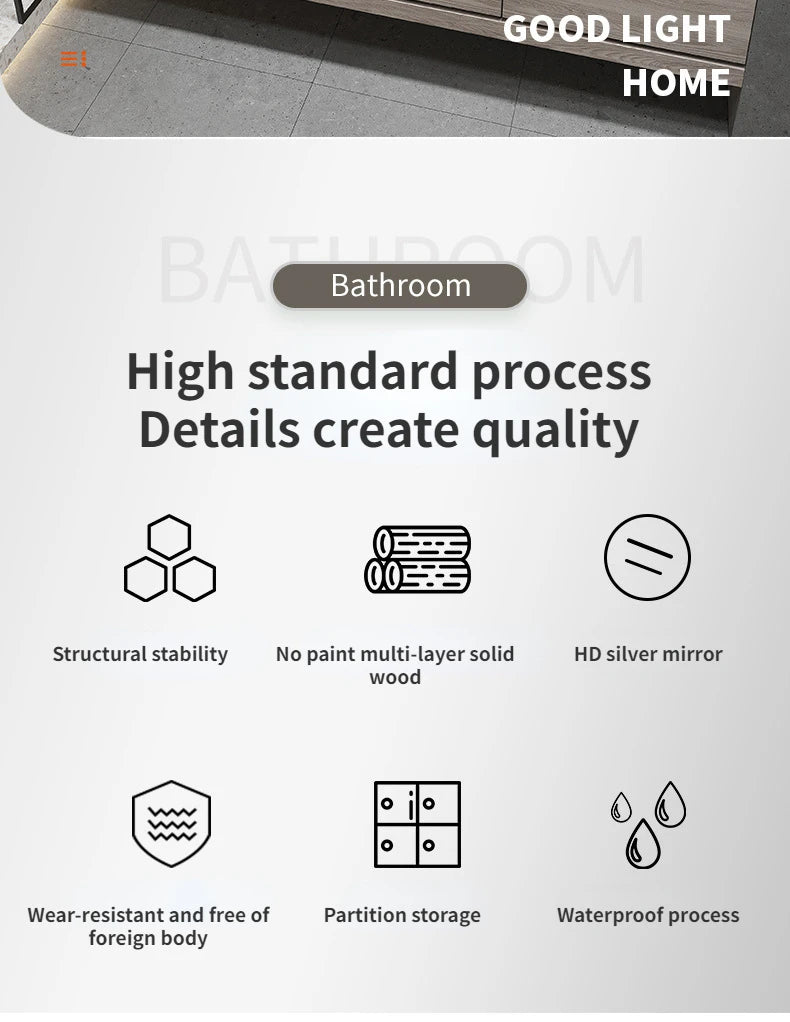 Bathroom Cabinet Smart Mirror Cabinet Slate Ceramic Integrated Washbasin Bathroom Vanity Cabinet with Sink Bathroom Furniture