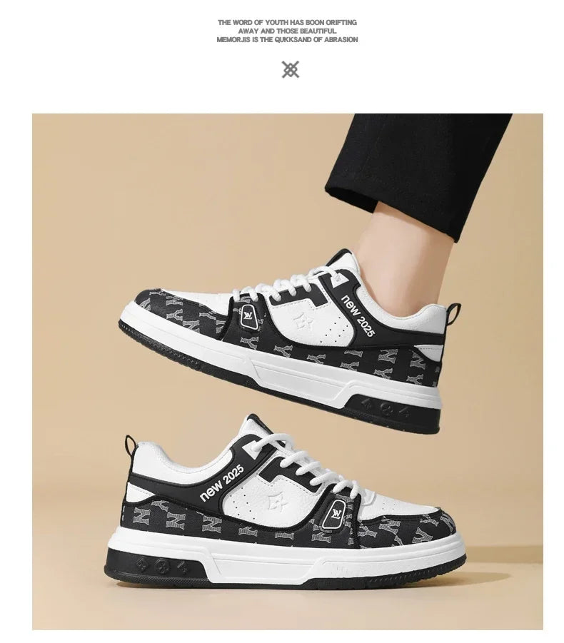 Men's Shoes, Spring 2025 New Printed German Training Board Shoes, Versatile, Niche, High-end, Sports and Leisure Shoes