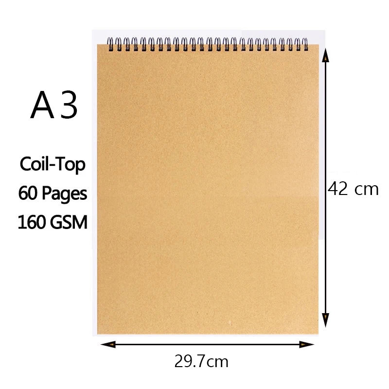 A3/A4/A5/8k/16k Sketchbook Thick Paper 160 GSM Notebook for painting DIY Creative Practice Drawing Art School Supplies