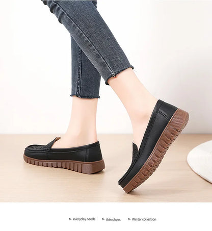 Women's Shoes Slip-on Loafers Ladies Casual Shoes Platform Wedge Moccasins Sneakers Comfortable Flat Shoes Zapatos Mujer 2024