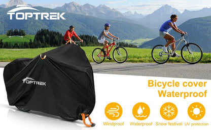 Toptrek Bike Cover Outdoor Storage Waterproof Anti-UV 210D Oxford High Quality Covers for Bicycles Rain Snow Dust Protective