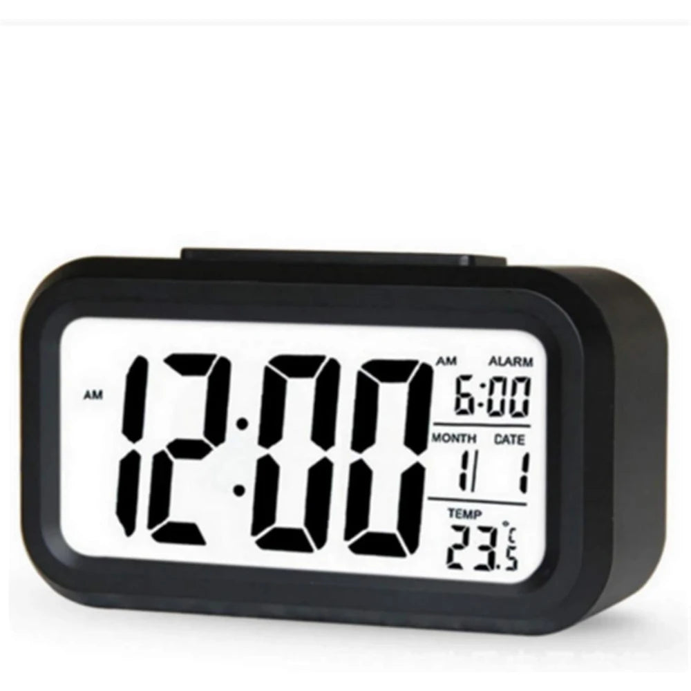 Small/Larger LED Digital Alarm Clock Backlight Snooze Mute Calendar Desktop Electronic Backlight Table Desktop Clocks