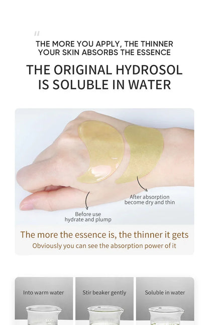 120pcs Avocado Golden Collagen Eye Mask Anti Dark Circles Eye Bags Moisturizing Anti Wrinkle Eye Patches Skin Care Products