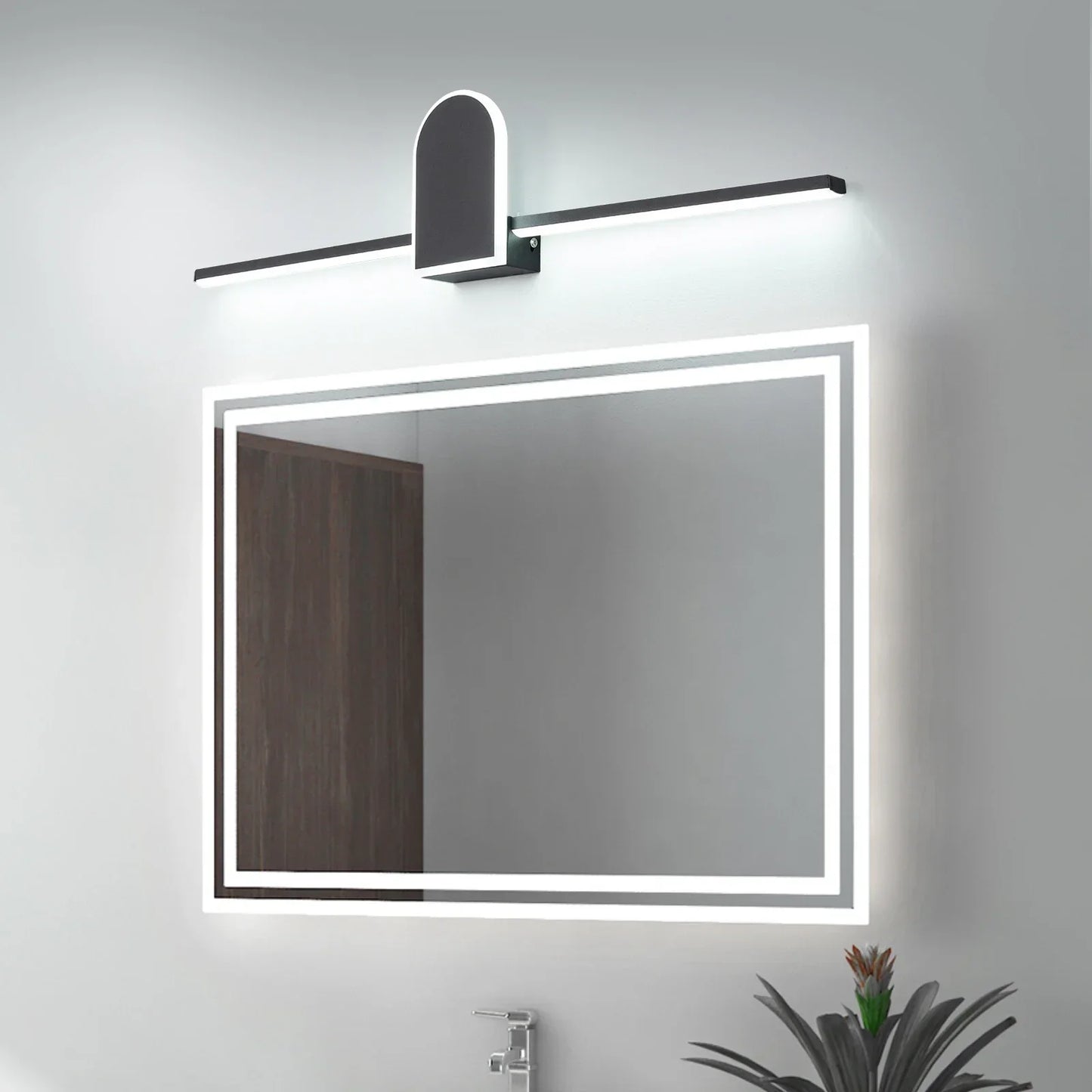 Bathroom Mirror Front Light Modern Led Wall Light Black&White Luminaires Sconce Wall Lamp L70 90 110cm Bathroom Lamp