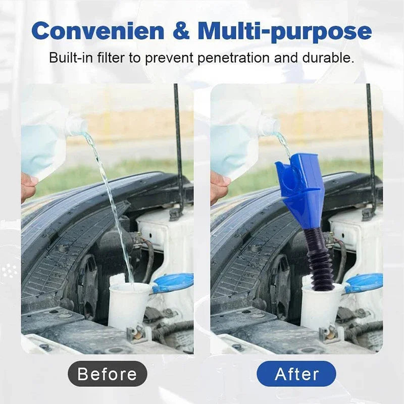 Car Motorcycle Refueling Funnel Gasoline Foldable Engine Oil Funnel Tool Plastic Funnel Refueling Tool Auto Accessories 1-3pcs