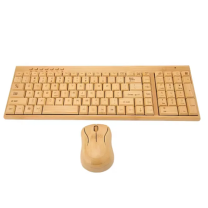 SOFT-Wireless Keyboard Mouse Bamboo Wood Computer Keyboard Bamboo Wireless Keyboard Andmouse