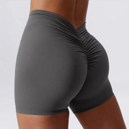 Women's Sexy Stretch Yoga Shorts With Hip Lifting And Abdominal Tightening Tight Fitness Wearing Running Pants Externally