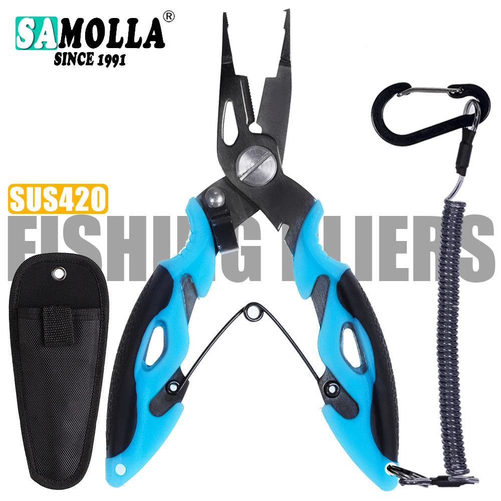 New Multifunctional Fishing Pliers Accessories 420 Stainless Steel Body Scissors Line Cutter Hooks Remover Outdoor Fishing Tools